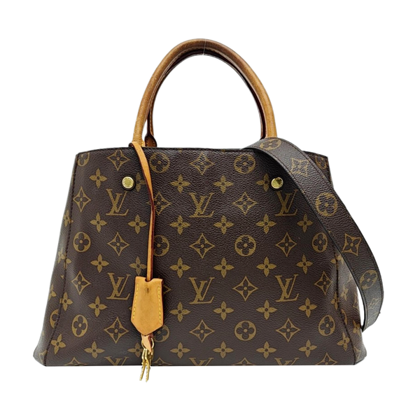 MONTAIGNE Monogram Coated Canvas Brown
