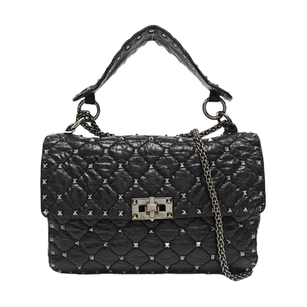 Spike Up Quilted Calfskin Black