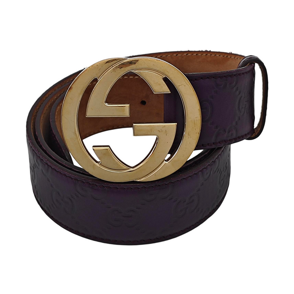 Leather Belt Purple