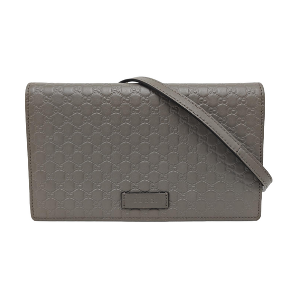 Microguccissima Monogram Calfskin Gray