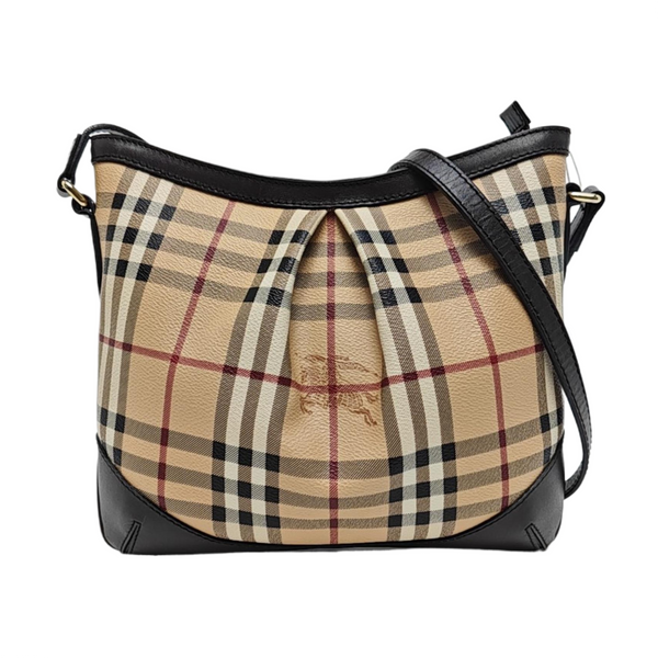 Coated Canvas Shoulder Bag Beige