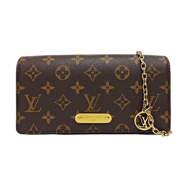 Lily Monogram Coated Canvas Brown