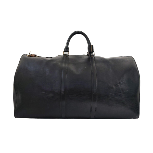 Authenticated pre-owned KEEPALL 55 Epi Black - Top Handle Bag at Looply