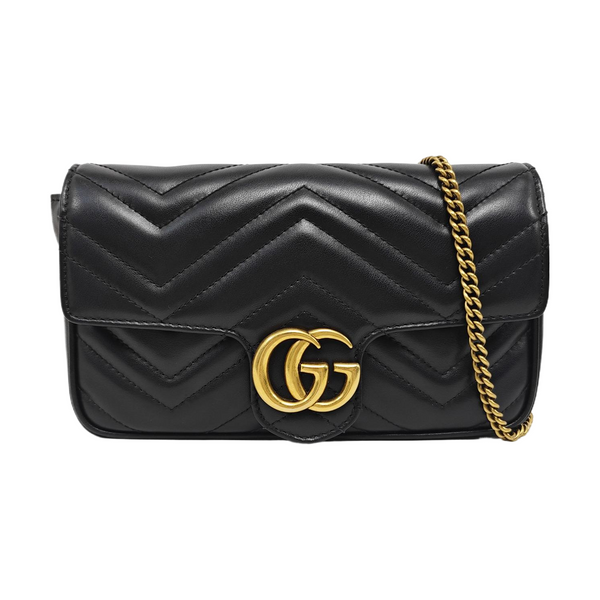 GG Marmont Mini Quilted Calfskin Black