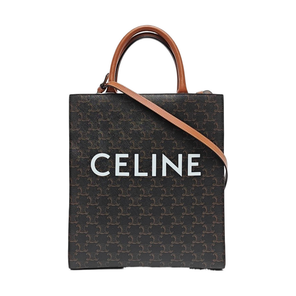 CABAS CELINE Small Coated Canvas Brown