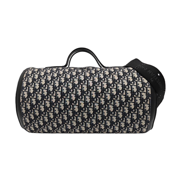Oblique Canvas Shoulder Bag Blue