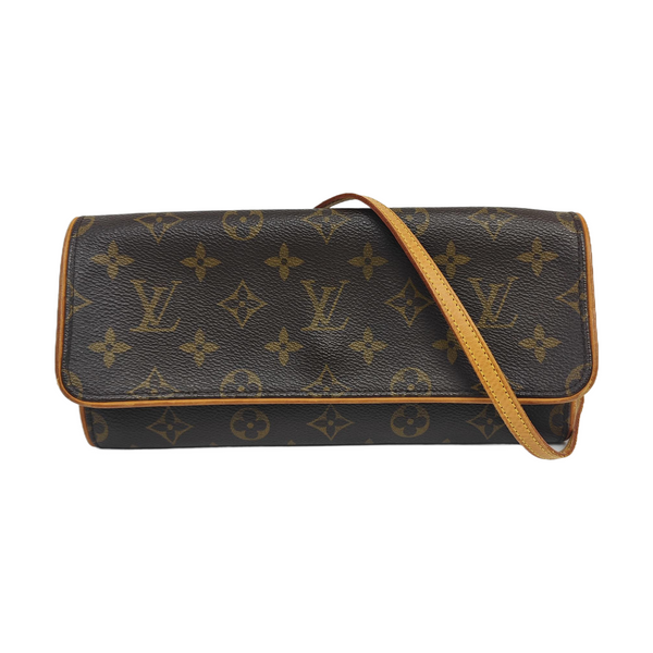 TWIN GM Monogram Coated Canvas Brown