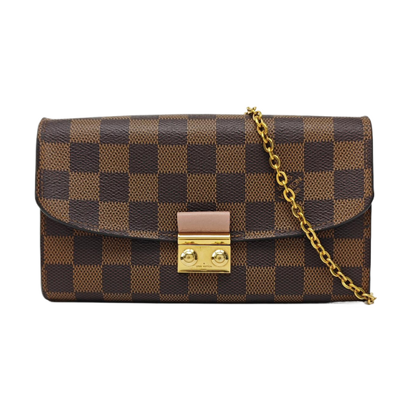 CROISETTE Damier Ebene Coated Canvas Brown