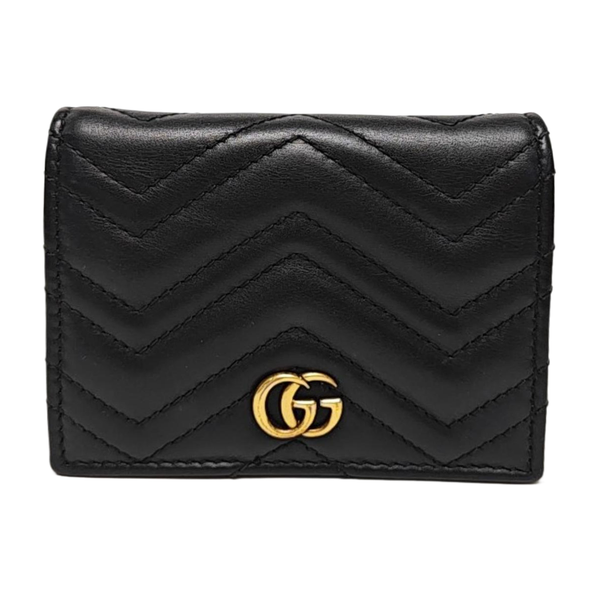 GG Marmont Mini Quilted Calfskin Black Wallet