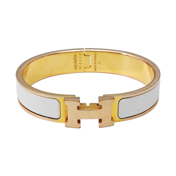 Clic H Metal Rose Gold Bangle