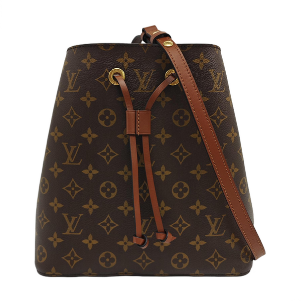 NÉONOÉ MM Monogram Coated Canvas Brown