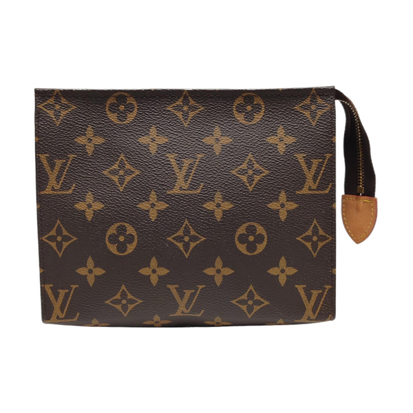 TOILET POCKET 19 Monogram Coated Canvas Brown