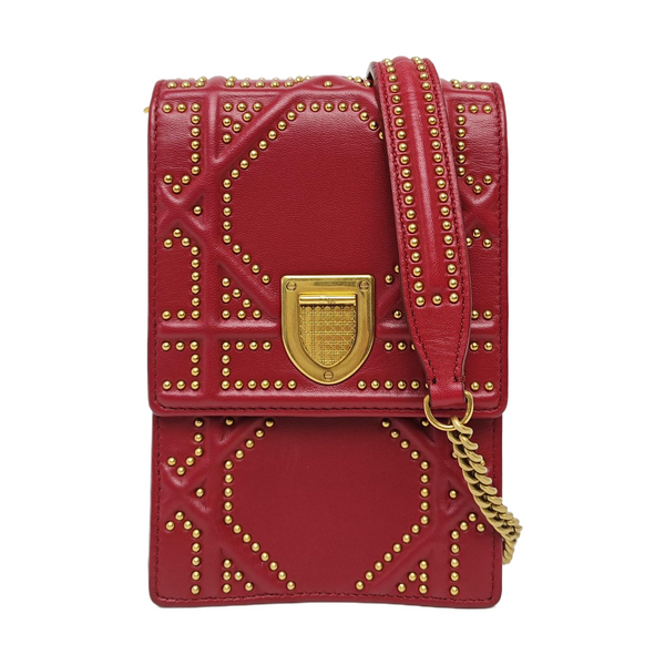 Diorama Cannage Calfskin Red