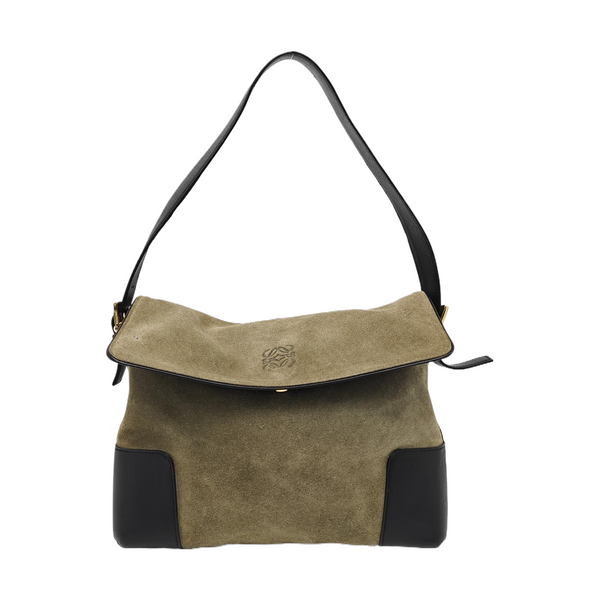 Suede Shoulder Bag Small Brown