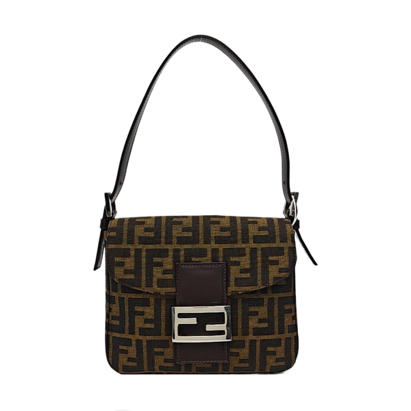 Monogram Coated Canvas Shoulder Bag Brown
