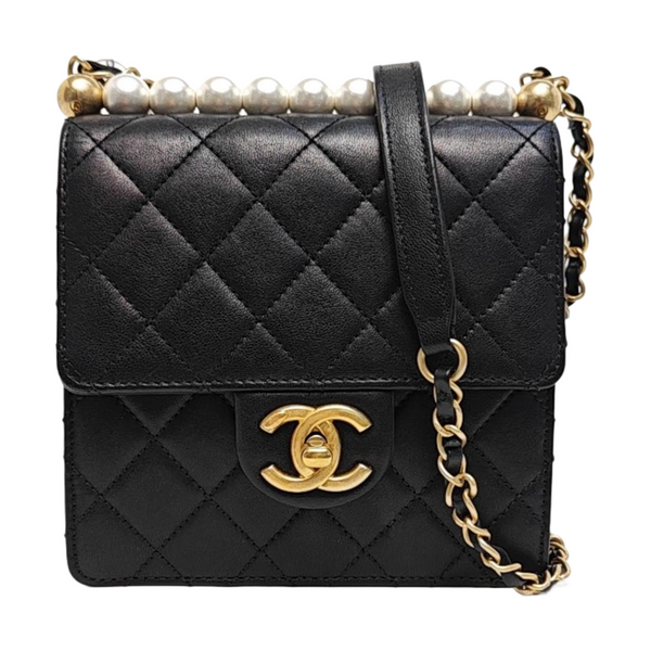 Quilted Lambskin Mini Black