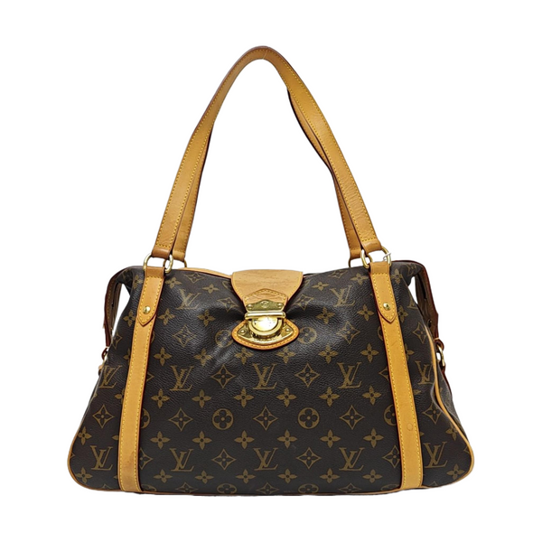 STRESA Monogram Coated Canvas Brown