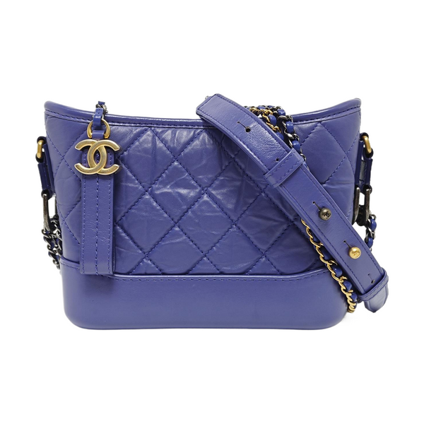 GABRIELLE Small Quilted Calfskin Purple