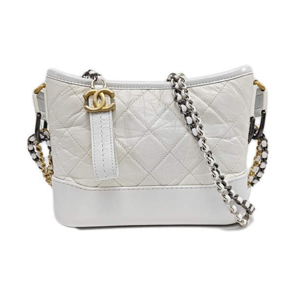 GABRIELLE Becerro Vintage Acolchado Pequeño Blanco