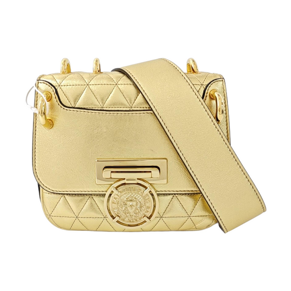 Quilted Calfskin Shoulder Bag Gold