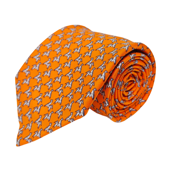 Mulberry Silk Tie Orange