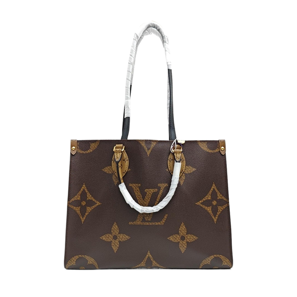 ONTHEGO MM Monogram Coated Canvas Brown