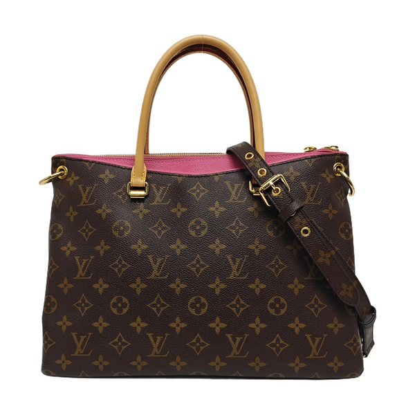 PALLAS MM Monogram Coated Canvas Brown