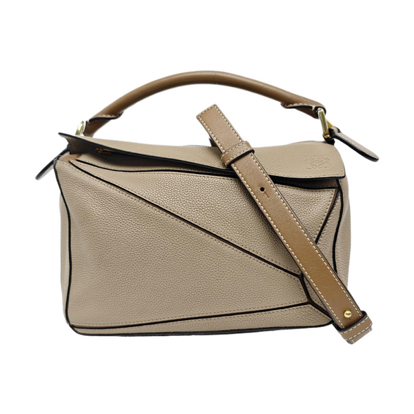Puzzle Small Calfskin Beige