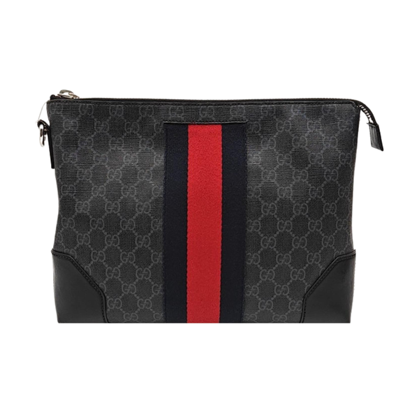 Ophidia Large Monogram Coated Canvas Gray