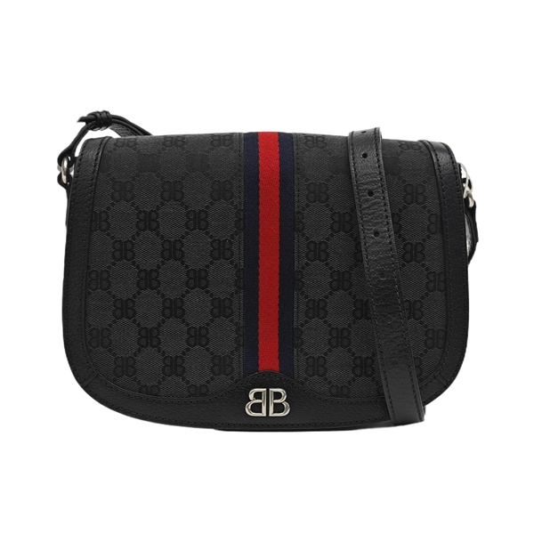 Leather Shoulder Bag Black
