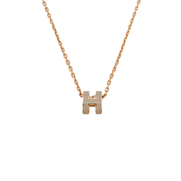 Pop H Metal Rose Gold Necklace