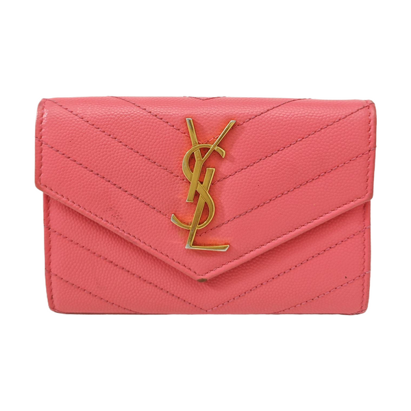 MONOGRAM Chevron Calfskin Pink Wallet