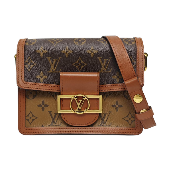 DAUPHINE Mini Monogram Coated Canvas Brown