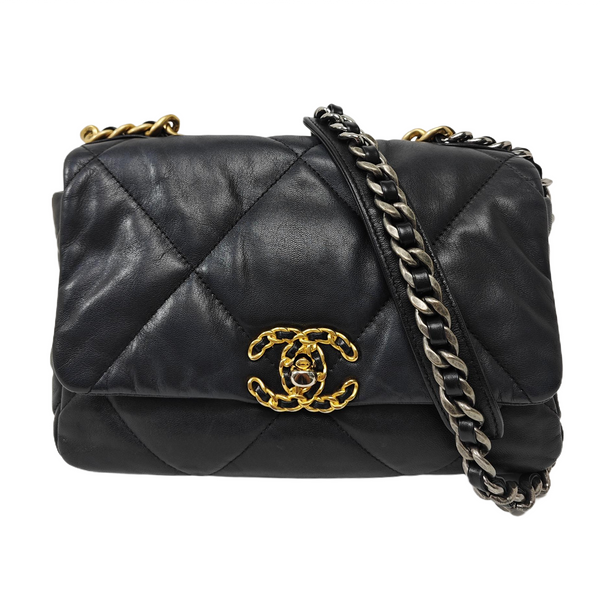 CHANEL 19 Quilted Lambskin Black