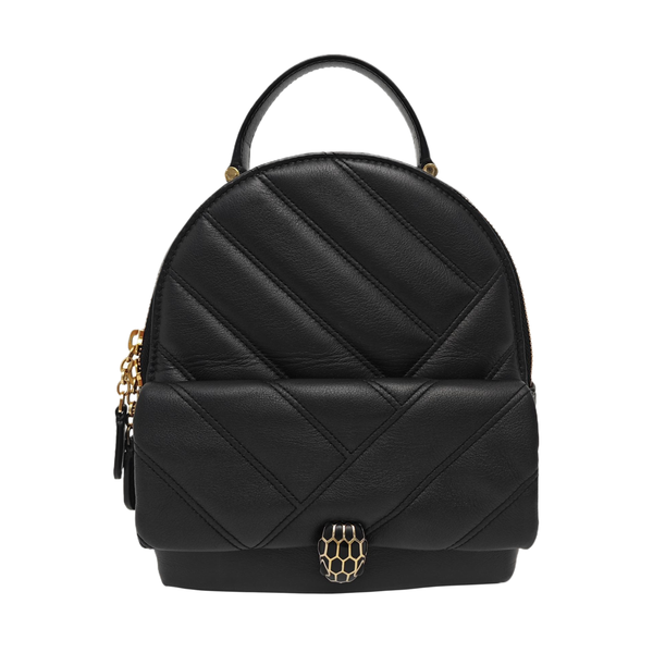 SERPENTI CABOCHON Small Quilted Calfskin Black