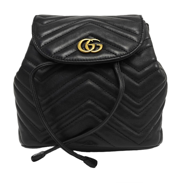 GG Marmont Super Mini Quilted Calfskin Black