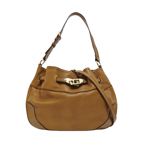 Calfskin Shoulder Bag Brown