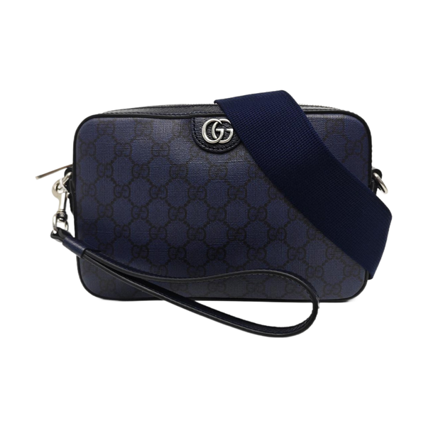 Ophidia Small Monogram Coated Canvas Blue