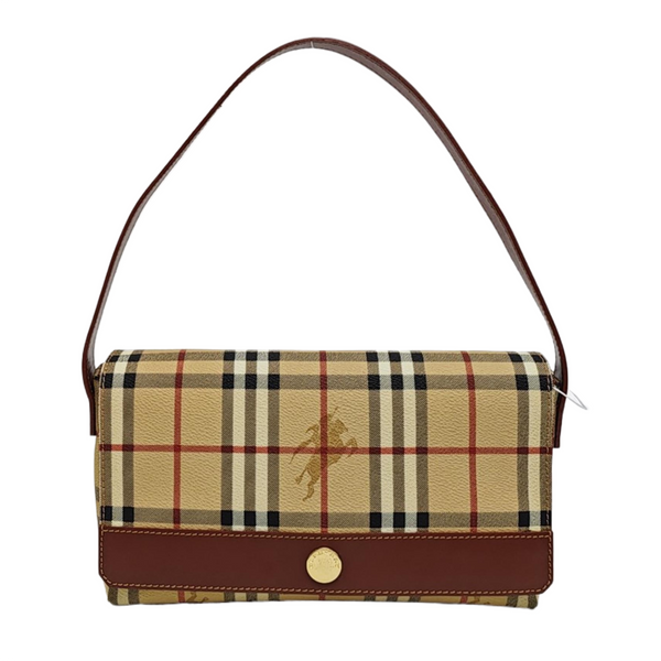 Coated Canvas Top Handle Bag Brown