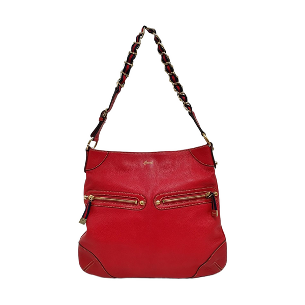 Calfskin Shoulder Bag Red