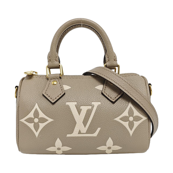 SPEEDY Nano Monogram Calfskin Gray