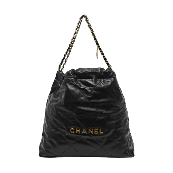 CHANEL 22 Small Quilted Calfskin Black