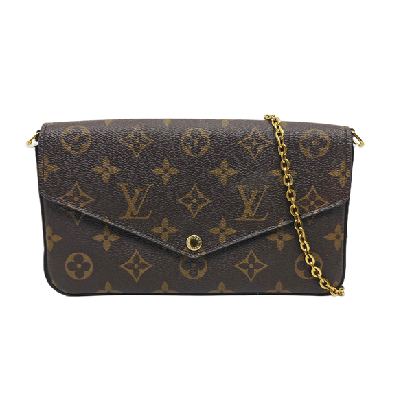 SARAH Monogram Coated Canvas Brown