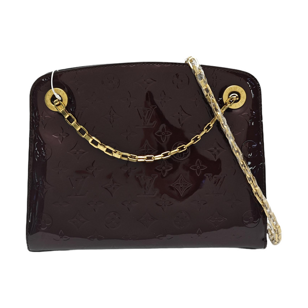 Monogram Patent Leather Shoulder Bag Red