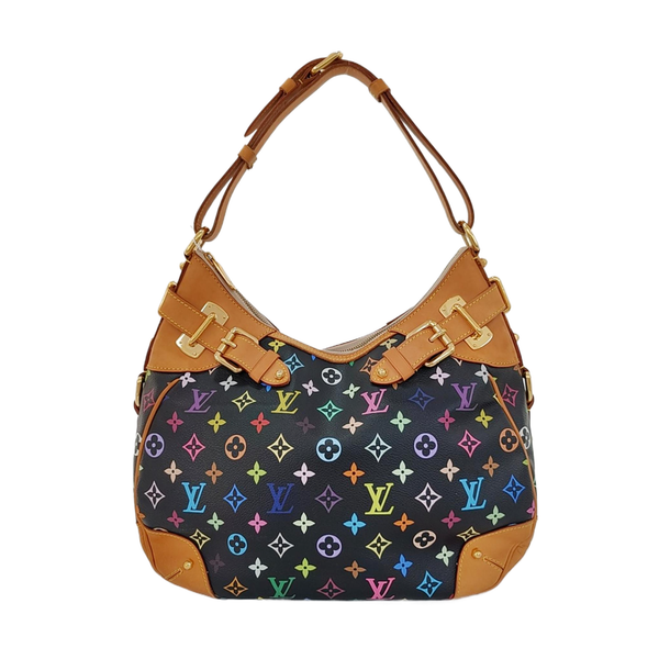 GRETA Monogram Coated Canvas Black