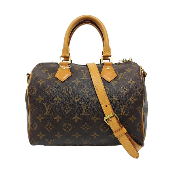 SPEEDY 25 Monogram Coated Canvas Brown