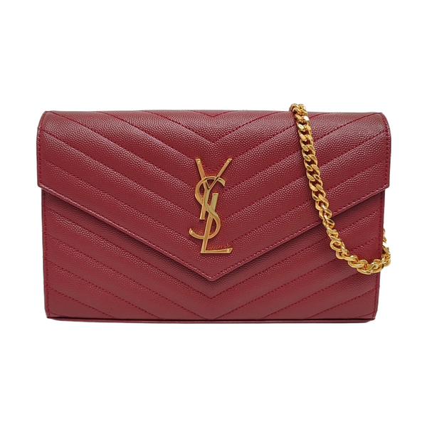 MONOGRAM Medium Chevron Calfskin Red