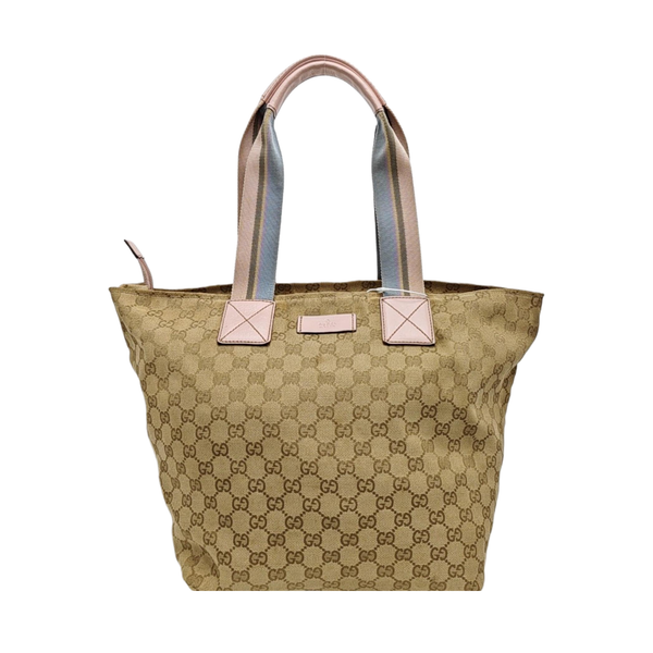 Monogram Canvas Tote Bag Brown