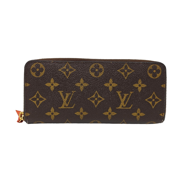 CLÉMENCE Monogram Coated Canvas Brown Wallet