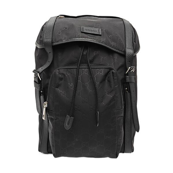 Monogram Nylon Backpack Black